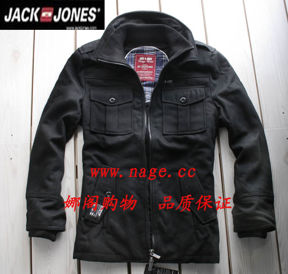 JACK JONES羊毛四兜双层防寒羊毛大衣.jpg